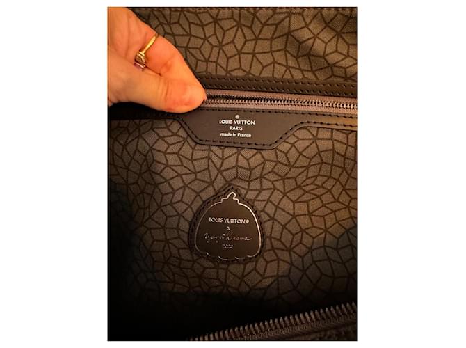 Louis Vuitton Keepall 55 Yayoi Kusama Pelle Eclipse Multicolore - vista 3