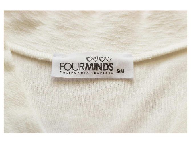 Autre Marque Top sin mangas de algodón terry blanco Four Minds con escote en V - vista 3