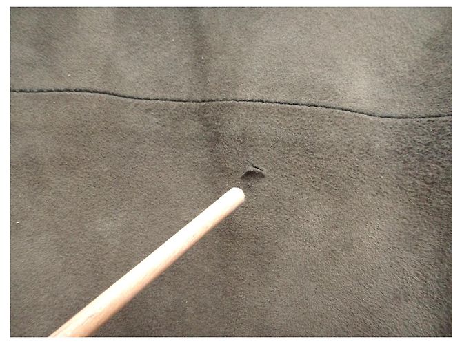 Autre Marque Wildlederjacke aus Hirschleder Khaki Größe 38 - Ansicht 3