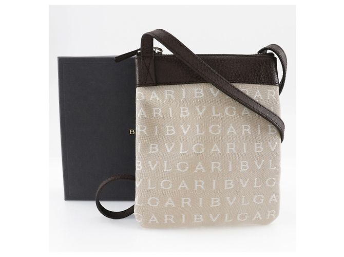 Bulgari Borsa a Spalla Logomania di Bvlgari Marrone Beige - vista 11