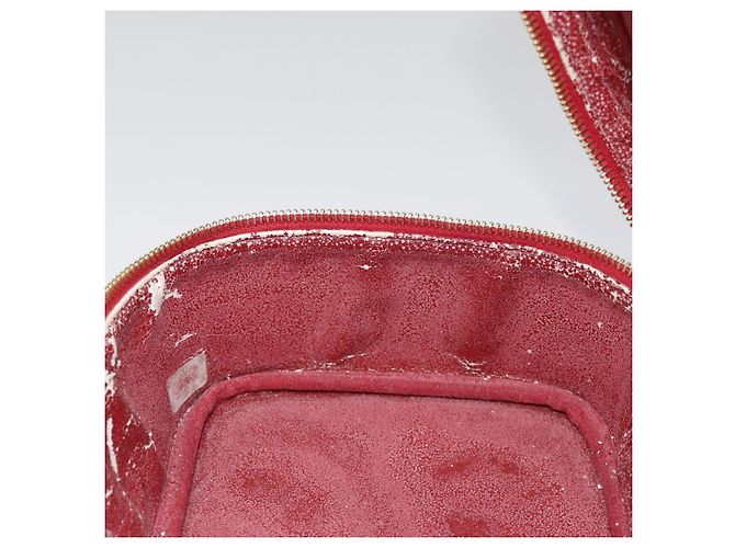 Pochette cosmetica CHANEL Vanity COCO Marca Pelle Caviar Rossa Oro CC Auth yk14831 Rosso D'oro - vista 21