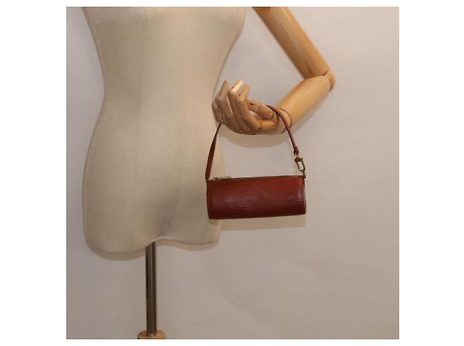 LOUIS VUITTON Pochette Soufflot Epi Marrone LV Auth yk14808 - vista 20