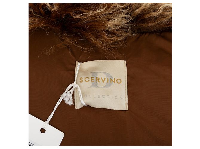 Autre Marque Abrigo de nylon Scervino con piel Castaño - vista 13