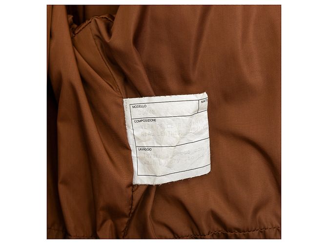 Autre Marque Abrigo de nylon Scervino con piel Castaño - vista 14