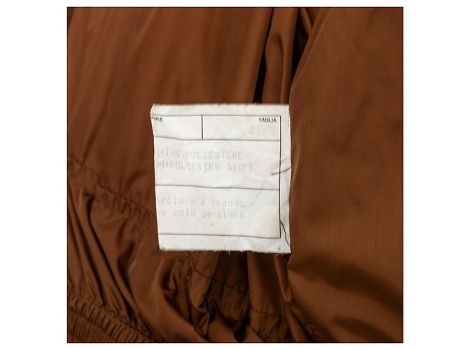 Autre Marque Abrigo de nylon Scervino con piel Castaño - vista 15