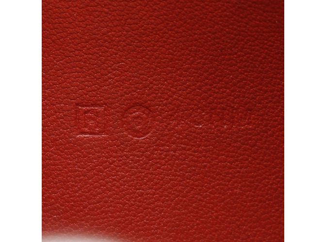 Hermès Cartera larga Hermes Dogon en cuero Togo rojo Roja - vista 12