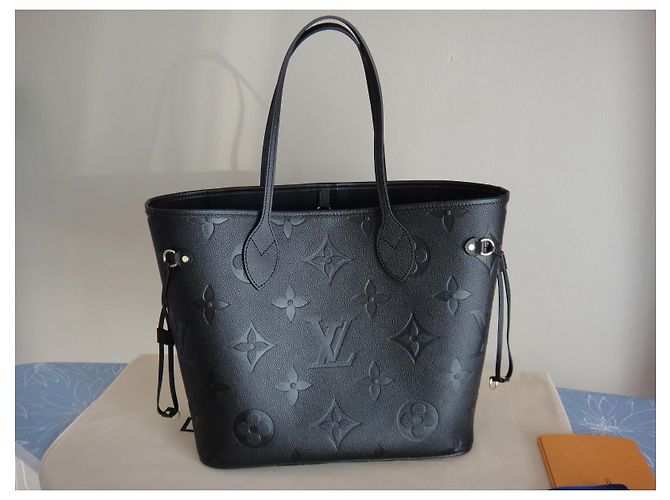 Neverfull MM Monogram Empreinte Noir mit Rechnung Louis Vuitton Schwarz - Ansicht 2