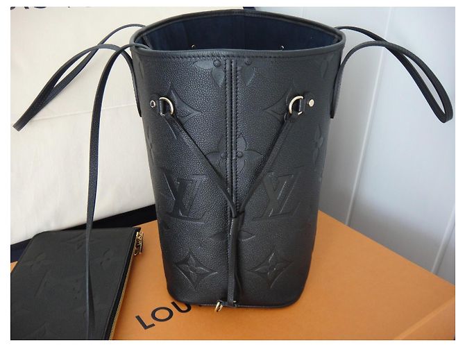 Neverfull MM Monogram Empreinte Noir mit Rechnung Louis Vuitton Schwarz - Ansicht 3