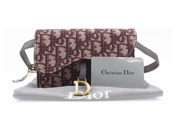 Borsa a vita Saddle di Christian Dior Trotter Bordò - vista 9