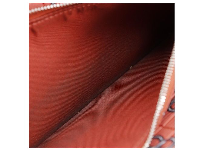 Cartera larga de seda Azap de Hermès Roja Burdeos - vista 10