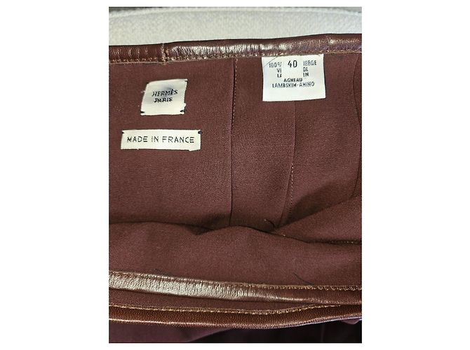 Kilt Hermès Marrón de Lana Kelly Castaño - vista 3