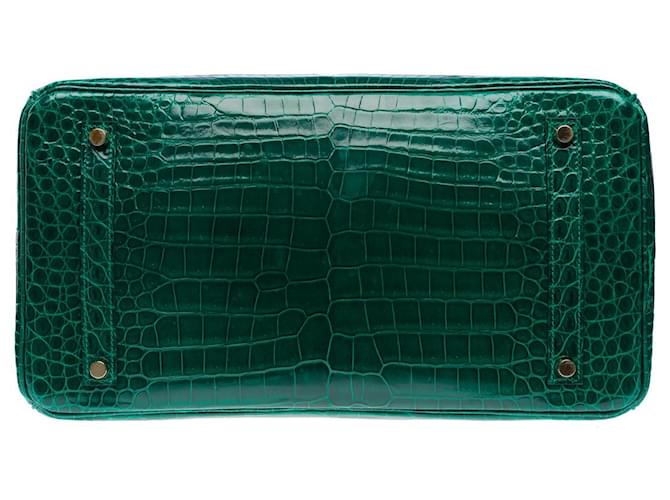 Hermès Sac HERMES Birkin 35 en Crocodile Vert - 102155 - vue 11