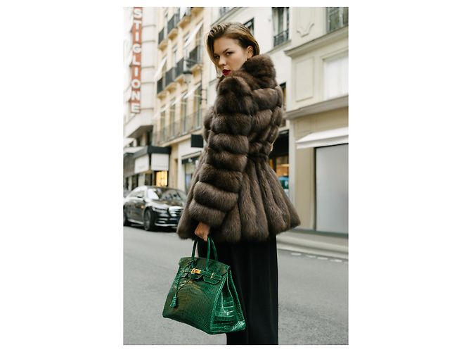 Hermès Sac HERMES Birkin 35 en Crocodile Vert - 102155 - vue 13