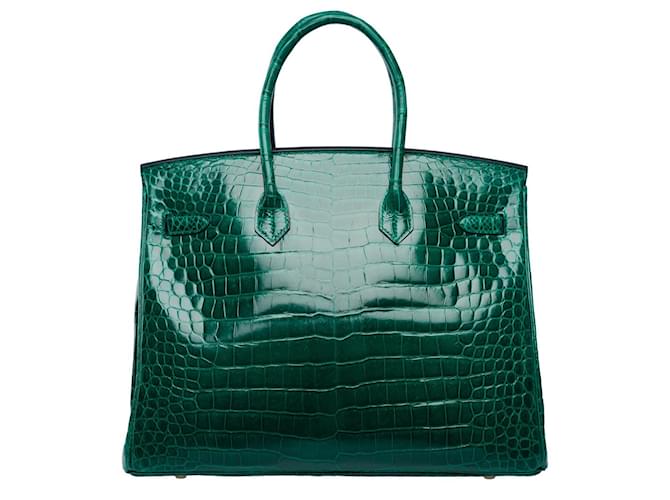 Hermès Sac HERMES Birkin 35 en Crocodile Vert - 102155 - vue 4