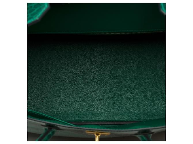 Hermès Sac HERMES Birkin 35 en Crocodile Vert - 102155 - vue 9