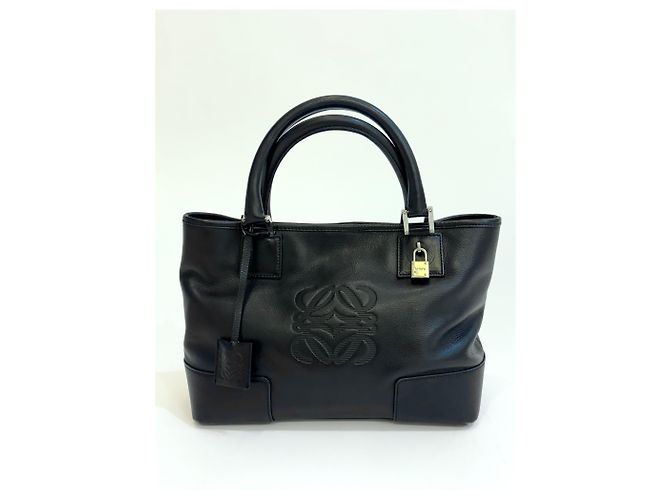 Borsa a mano in pelle Loewe Nero - vista 10