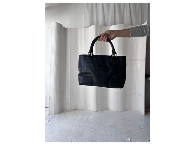 Borsa a mano in pelle Loewe Nero - vista 4
