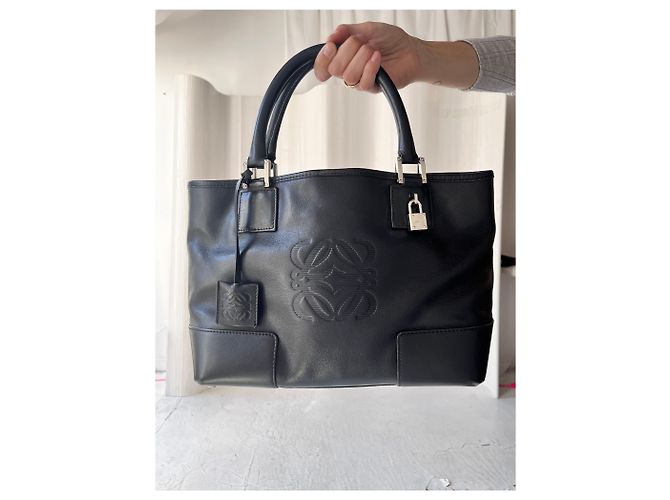 Borsa a mano in pelle Loewe Nero - vista 6