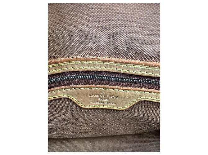 Mini borsa Looping in tela monogramma Louis Vuitton Marrone Marrone scuro Gold hardware - vista 10