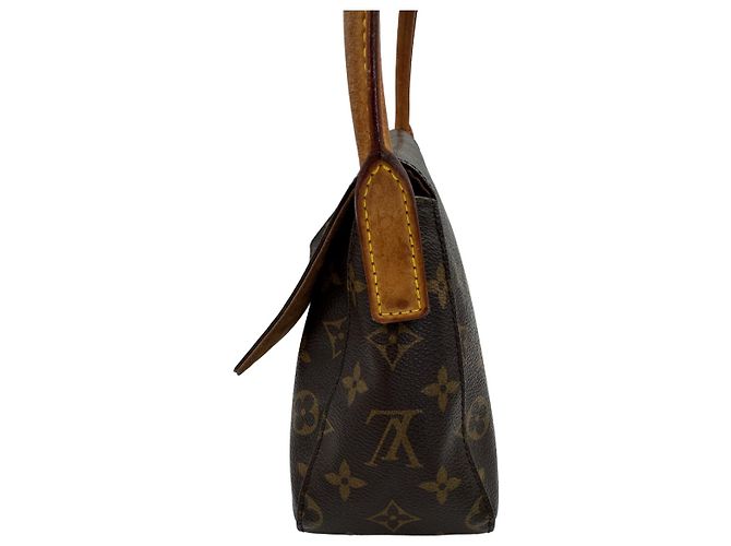 Mini borsa Looping in tela monogramma Louis Vuitton Marrone Marrone scuro Gold hardware - vista 5
