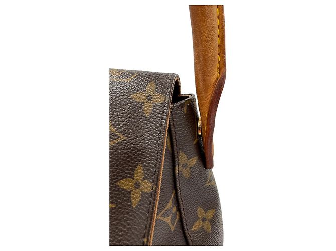 Mini borsa Looping in tela monogramma Louis Vuitton Marrone Marrone scuro Gold hardware - vista 6