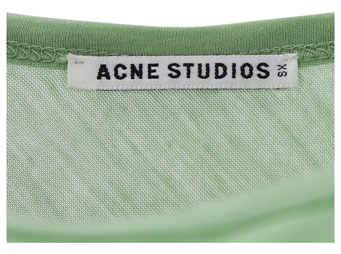 Top sin mangas con escote redondo Acne Studios en lyocell verde - vista 4