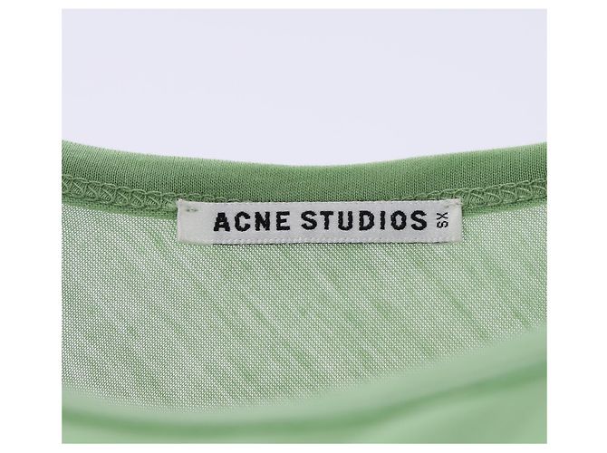 Top sin mangas con escote redondo Acne Studios en lyocell verde - vista 9