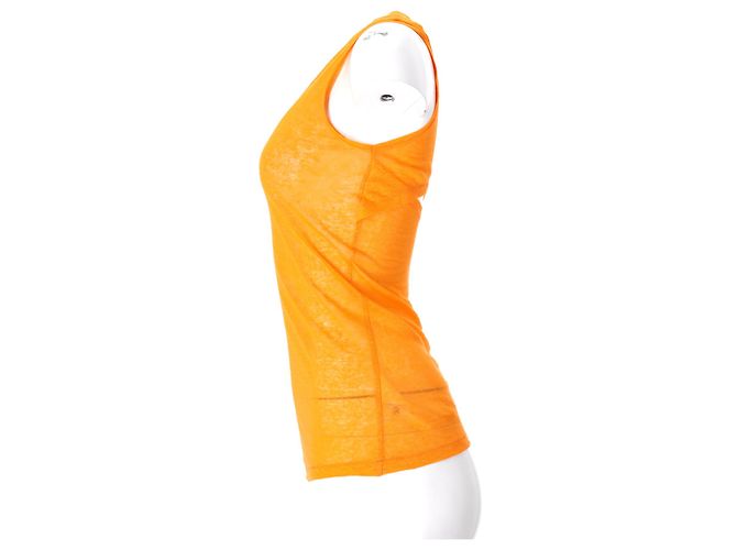 Top Beadu Cut de Acne Studios en lino naranja Coral - vista 2