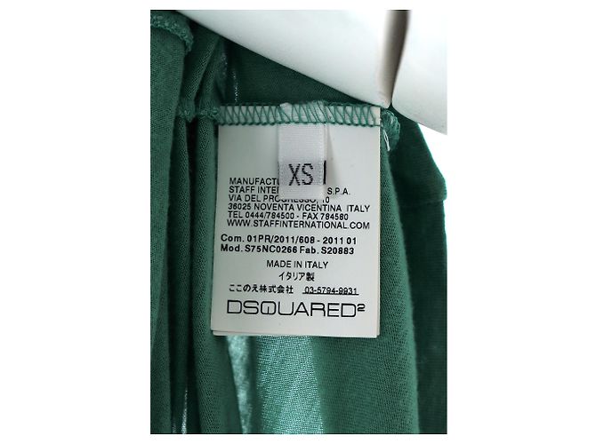 Camiseta sin mangas Dsquared2 en algodón verde - vista 10