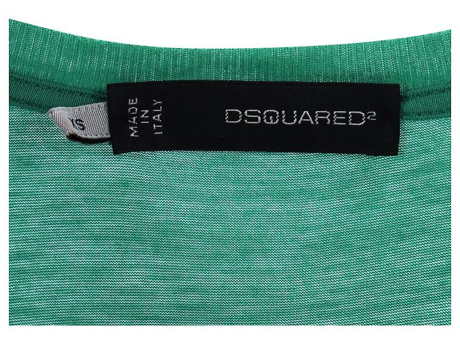 Camiseta sin mangas Dsquared2 en algodón verde - vista 4