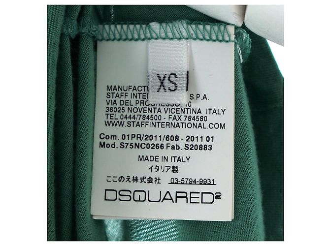 Camiseta sin mangas Dsquared2 en algodón verde - vista 5