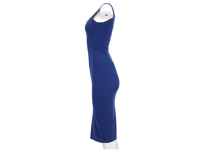 Vestido midi sin mangas Dsquared2 en algodón azul - vista 7