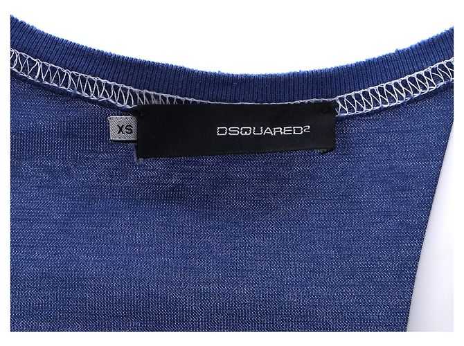 Vestido midi sin mangas Dsquared2 en algodón azul - vista 9