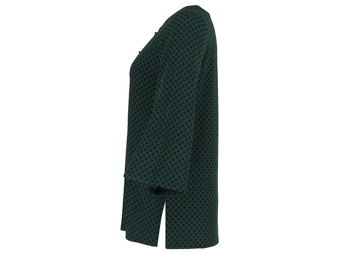 Blusa de poliéster verde com estampa de bolinhas e detalhes em dourado da Michael Kors - vista 2