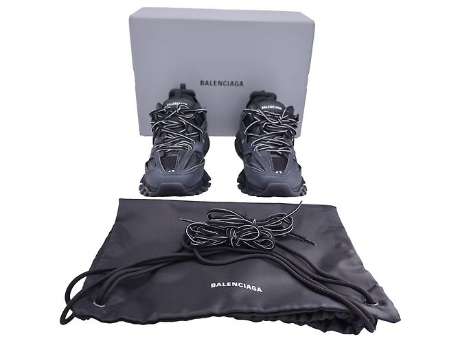 Sneakers con lacci Balenciaga Track in poliuretano nero - vista 10