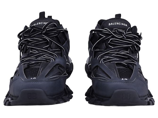Sneakers con lacci Balenciaga Track in poliuretano nero - vista 3