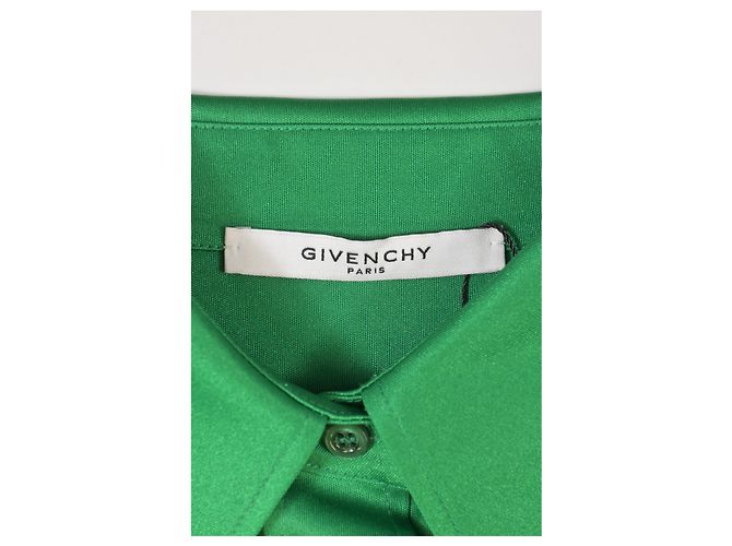 Camisa Abotonada Givenchy en Poliéster Verde - vista 10
