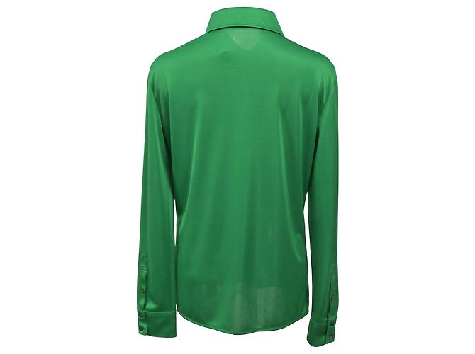 Camisa Abotonada Givenchy en Poliéster Verde - vista 3