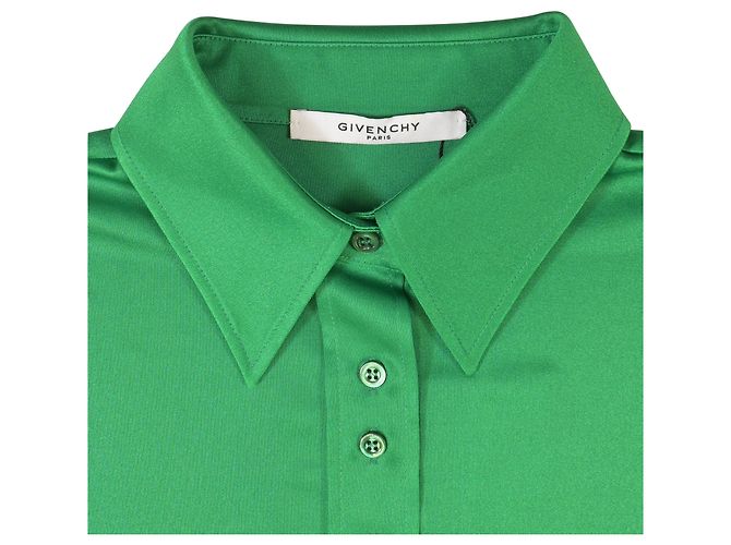 Camisa Abotonada Givenchy en Poliéster Verde - vista 4