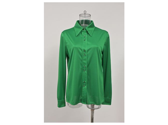 Camisa Abotonada Givenchy en Poliéster Verde - vista 6