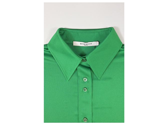 Camisa Abotonada Givenchy en Poliéster Verde - vista 9