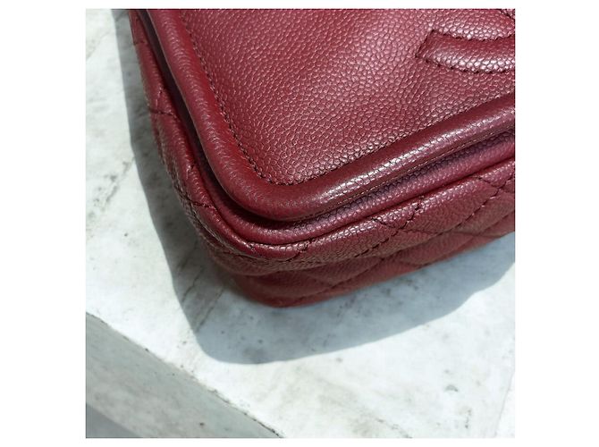Bolso Flap CC Timeless de Caviar de Chanel Burdeos - vista 11