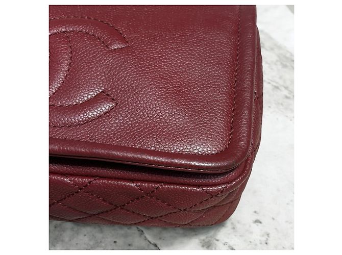 Bolso Flap CC Timeless de Caviar de Chanel Burdeos - vista 12