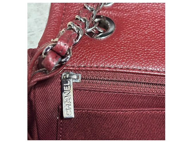 Bolso Flap CC Timeless de Caviar de Chanel Burdeos - vista 17