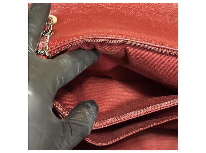 Bolso Flap CC Timeless de Caviar de Chanel Burdeos - vista 18