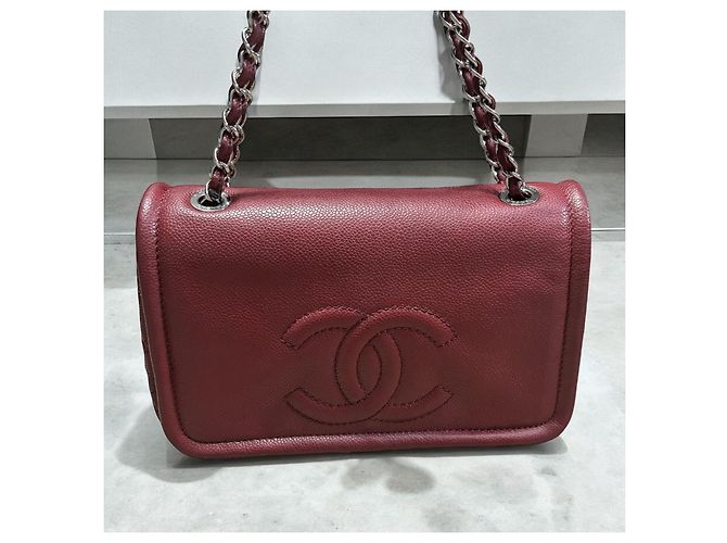 Bolso Flap CC Timeless de Caviar de Chanel Burdeos - vista 3