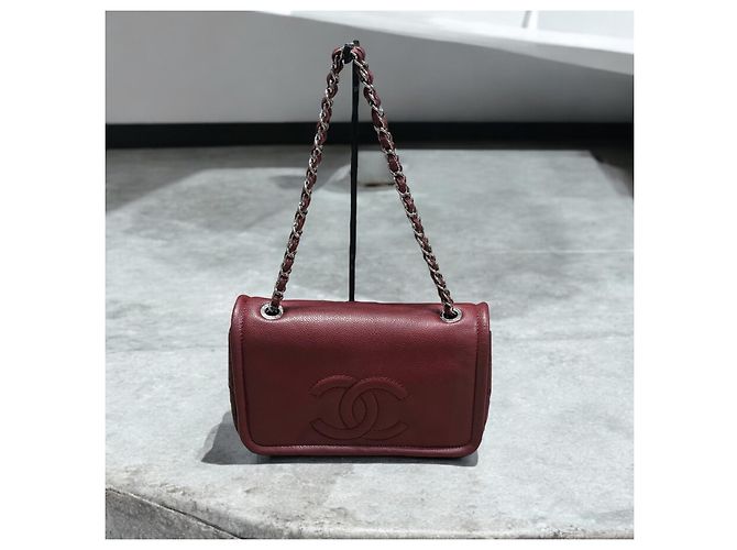 Bolso Flap CC Timeless de Caviar de Chanel Burdeos - vista 4