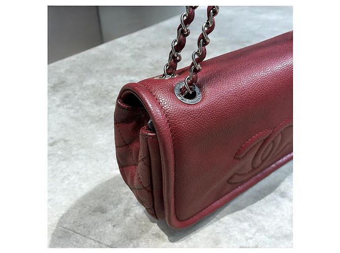 Bolso Flap CC Timeless de Caviar de Chanel Burdeos - vista 5