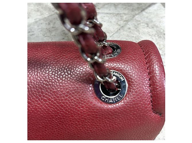Bolso Flap CC Timeless de Caviar de Chanel Burdeos - vista 9