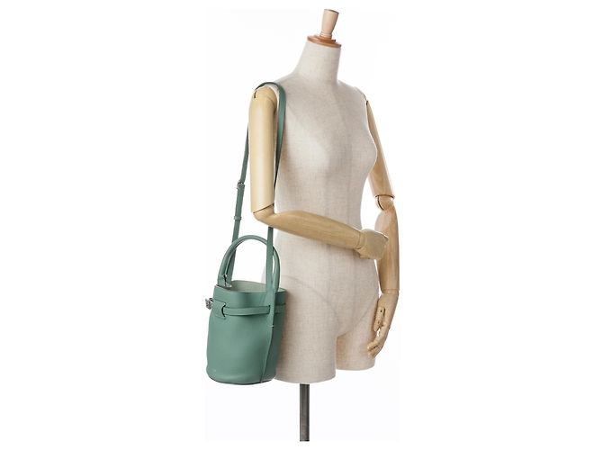Big Bag Céline Borsa a secchiello Nano Big Verde di Celine - vista 10